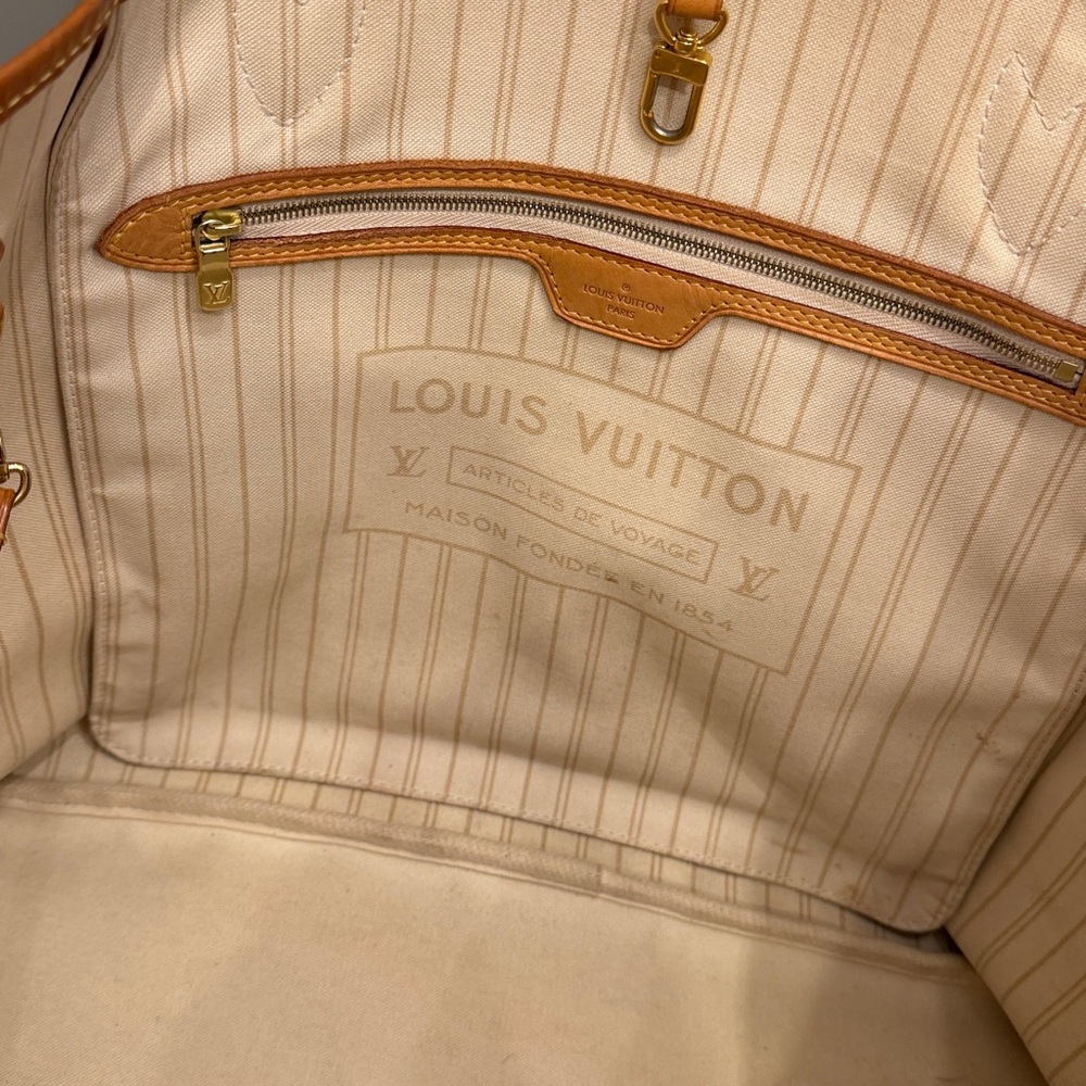Authentic Louis Vuitton Neverfull GM, Damier Azur - Picture 6 of 8